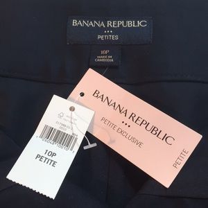 Banana Republic navy skirt, petite 10, NEW w/ tags